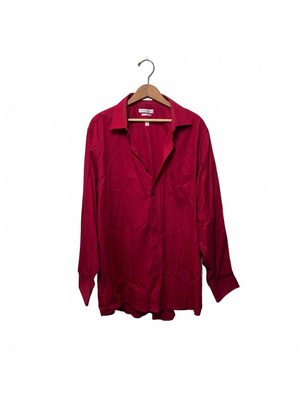 Van Heusen Classic Fit Red Dress Shirt 17 34/35